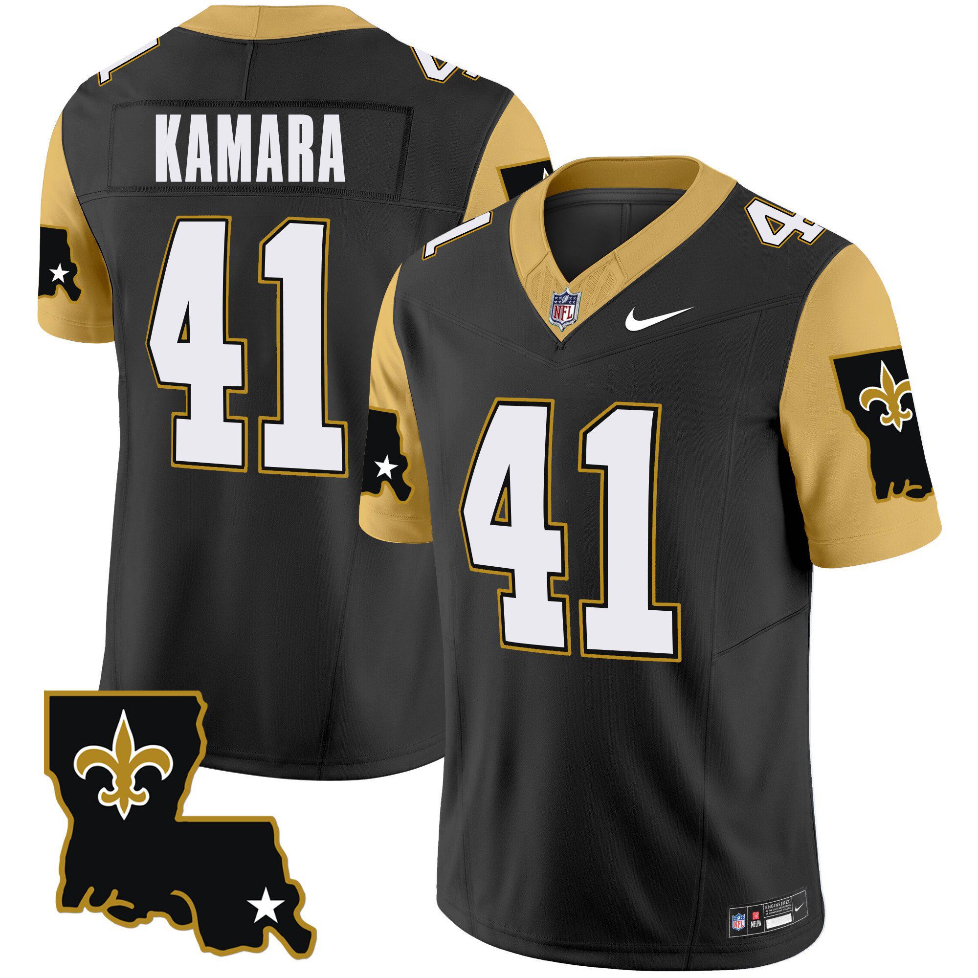 Men New Orleans Saints #41 Kamara Black 2024 Nike 1987 Legacy Vapor Limited NFL Jersey